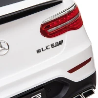 HOMCOM Kinderfahrzeug 12V Mercedes-Benz AMG GLC63S COUPE lizenzierter Elektroauto mit Fernbedienung Sicherheitsgurt  2 x 35W Motoren MP337-60 Monate Weiß 115 x 70 x 55 cm(m-13)