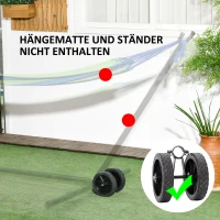 Outsunny Hängemattenrad-Kit für Hängemattenständer, 20 cm x 18 cm x 18 cm, Schwarz(m-5)