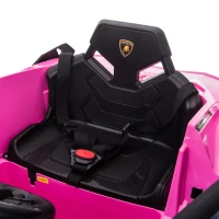 HOMCOM Kinder-Elektroauto, Lamborghini, 3-5 km/h, Fernsteuerung, für 3-5 Jahre, Rosa(m-14)