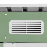 Outsunny Metalen Tuinhuis 2,3 m², 207 x 130 x 182 cm, Met Lessenaarsdak, Venster, Bodemframe, Groen(m-10)