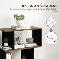 Homcom Biblioteca Moderna – 10 Rafturi Deschise, 5 Nivele(m-6)