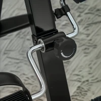 SPORTNOW Cyclette per Riabilitazione Gambe e Braccia Pieghevole, Schermo LCD e Altezza Manubrio Regolabile, Nero(m-9)