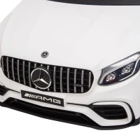 HOMCOM Kinderfahrzeug 12V Mercedes-Benz AMG GLC63S COUPE lizenzierter Elektroauto mit Fernbedienung Sicherheitsgurt  2 x 35W Motoren MP337-60 Monate Weiß 115 x 70 x 55 cm(m-8)