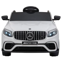 HOMCOM Kinderfahrzeug 12V Mercedes-Benz AMG GLC63S COUPE lizenzierter Elektroauto mit Fernbedienung Sicherheitsgurt  2 x 35W Motoren MP337-60 Monate Weiß 115 x 70 x 55 cm(m-20)