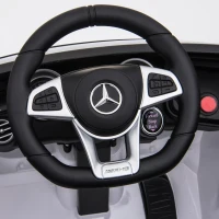HOMCOM Kinderfahrzeug 12V Mercedes-Benz AMG GLC63S COUPE lizenzierter Elektroauto mit Fernbedienung Sicherheitsgurt  2 x 35W Motoren MP337-60 Monate Weiß 115 x 70 x 55 cm(m-17)