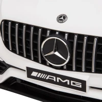 HOMCOM Kinderfahrzeug 12V Mercedes-Benz AMG GLC63S COUPE lizenzierter Elektroauto mit Fernbedienung Sicherheitsgurt  2 x 35W Motoren MP337-60 Monate Weiß 115 x 70 x 55 cm(m-9)
