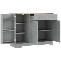 HOMCOM Buffet de cocina mueble de cocina con almacenamiento 2 armarios cajón estantes de puerta y estante ajustable 105x40x83 cm(m-1)