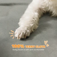 PawHut Elevated Dog Sofa Bed, Breathable Pet Sofa with Backrest and Armrest for Small Dogs, Grey(m-4)