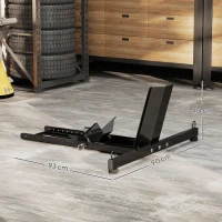 HOMCOM Bloque roue de moto pour pneu avant support de verrouillage réglable sur 14 niveaux pour Ø34-84 cm capacité 816,5kg noir(m-3)