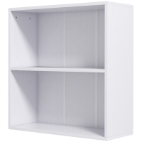 HOMCOM Bibliothèque étagère de rangement avec 2 compartiments et étagère réglable, 60 x 24 x 63 cm, blanc