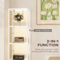 HOMCOM Four-Shelf Floor Lamp - White(m-4)