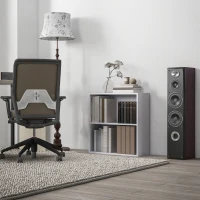 HOMCOM Bibliothèque étagère de rangement avec 2 compartiments et étagère réglable, 60 x 24 x 63 cm, blanc(m-2)