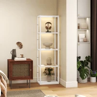 HOMCOM Four-Shelf Floor Lamp - White(m-9)