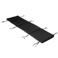 Outsunny Sonnenliege klappbar Strandliege mit Kopfkissen Sitzkissen Liegestuhl mit 7-Fach verstellbare Rückenlehne Gartenliege Relaxliege bis 165 kg belastbar, für Garten Urlaub Outdoor, Schwarz(m-11)