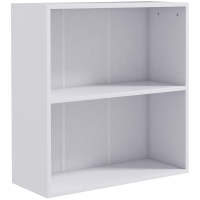 HOMCOM Bibliothèque étagère de rangement avec 2 compartiments et étagère réglable, 60 x 24 x 63 cm, blanc