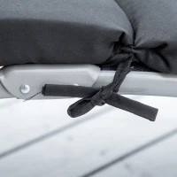 Outsunny Sonnenliege klappbar Strandliege mit Kopfkissen Sitzkissen Liegestuhl mit 7-Fach verstellbare Rückenlehne Gartenliege Relaxliege bis 165 kg belastbar, für Garten Urlaub Outdoor, Schwarz(m-10)