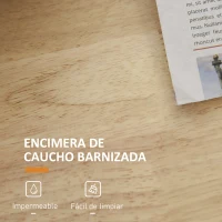 HOMCOM Carro de Cocina Auxiliar con Ruedas Carrito de Servicio con 2 Cajones Armario de Almacenaje Estante Interior Ajustable 3 Especieros y Barra para Colgar 89x45x89,5 cm Blanco(m-5)