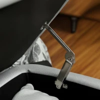 HOMCOM 92 x 31cm Linen-Look Storage Ottoman - Light Grey(m-7)