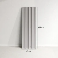 Outsunny 12er-Pack verzinkte Stahlplatten, witterungsbeständig, hellgrau, Maße einer Platte 129L x 45B cm(m-3)