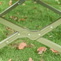 Outsunny Campingbed voor volwassenen - 4-in-1 set met tent, slaapzak, matras en waterdichte comfortabel opvouwbare, donkergroen(m-10)