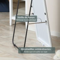 HOMCOM Espejo de Pie de Cuerpo Entero con Marco de Aleación de Aluminio de Estilo Moderno 45x37x158,5 cm Plata(m-6)