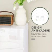 HOMCOM Comodă cu 4 Sertare din Lemn, Mobilier Modern și Multifuncțional pentru Dormitor, 55x33x80 cm, Alb(m-5)