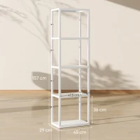 HOMCOM Four-Shelf Floor Lamp - White(m-3)