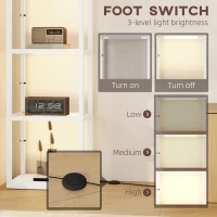 HOMCOM Four-Shelf Floor Lamp - White(m-5)