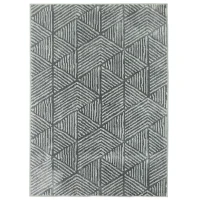 HOMCOM Tapete Sala de Estar 170x120 cm Tapete Lavável na Máquina de Lavar Pelo Curto Estilo Moderno Cinzento Escuro(m-1)