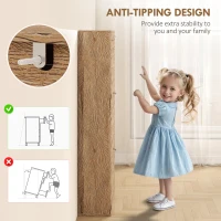 HOMCOM 12-Shoe Flip Drawer Storage Cabinet - Brown Wood-Effect(m-7)