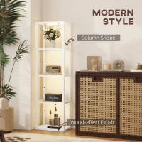 HOMCOM Four-Shelf Floor Lamp - White(m-8)