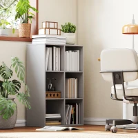 HOMCOM 6-Cube Bookshelf - Light Grey(m-8)