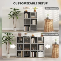 HOMCOM 6-Cube Bookshelf - Light Grey(m-5)