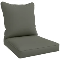 Outsunny Seat and Back Padded Cushion Set, CUSHION ONLY - Charcoal Grey(m-10)
