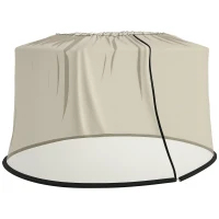 Outsunny Plasă de Țânțari pentru Umbrelă cu Ochiuri Dense și Deschidere cu Fermoar, 3x2,3 m, Bej(m-1)