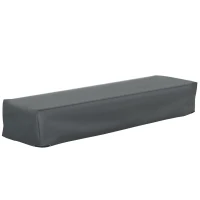Outsunny 200x73cm Outdoor Garden Rattan Furniture Protective Cover Water UV Resistant Grey(m-1)