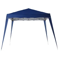 Outsunny 3 M x 3 M Base/ 2.5 M x 2.5 M Top Pop Up Gazebo, 2 Person Setup Instant with Carry Bag, Height Adjustable Slant Leg Party Tent Instant Event Shelter for Garden, Patio(m-10)