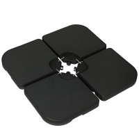 Outsunny Gewichtsplatten für Sonnenschirmständer, befüllbar, wetterbeständig, 104 cm x 104 cm x 7,5H cm, Schwarz