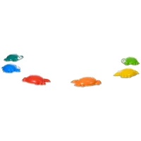 ZONEKIZ 6PCs Kids Stepping Stones w/ TPE Anti-Slip Edge, Crab-Designed Balance River Stones, Obstacle Courses, Stackable(m-1)