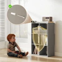 HOMCOM 6-Cube Bookshelf - Light Grey(m-7)