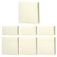 Outsunny Rattan Furniture Cushion Cover Replacement Set, 7 pcs-Cream(m-10)