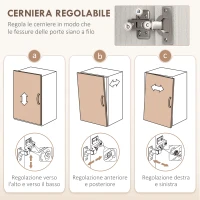 HOMCOM Dispensa Cucina con 3 Ripiani Aperti, 3 Cassetti e 2 Armadietti, in Legno, 101x39x180.5 cm, Bianco e color Legno(m-7)