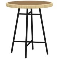 Outsunny Masuta de cafea pentru exterior, Finisaj de lemn natural(m-1)