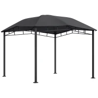 Outsunny 3x3(m) Outdoor Gazebo Garden Gazebo Pavilion Sunshade Canopy Tent with Steel Frame, Grey(m-10)
