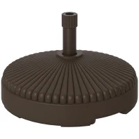 Outsunny Garden Parasol Base Holder, 28kg Sand Filled, 23kg Water Filled, Sun Umbrella Base Outdoor Umbrella Stand Weight, Brown(m-10)