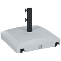 Outsunny Parasol Base Holder 24kg Grey with Wheels