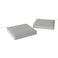 Outsunny Set of Two 45 x 45cm Garden Seat Cushions - Light Grey(m-10)