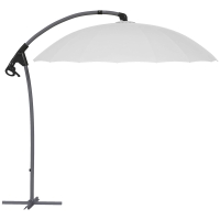 Outsunny 2.7m Cantilever Parasol Grey with Cross Base