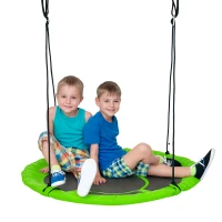 Outsunny Nestschaukel, wetterfest, bis 100 kg, längenverstellbare Seile, Φ110 cm, Grün(m-11)