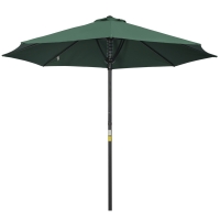 Outsunny 3m Parasol Umbrella Green with 8 Ribs
